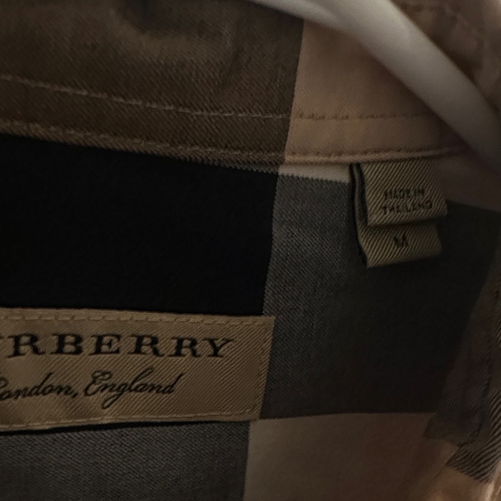 Burberry Men's Tan and Black Check Shirt - Picture 3 of 5